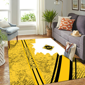 Railspirit Personalized Erie Railroad Area Rug Vintage All Over Printed Rug