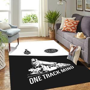 Railspirit Personalized New York Central Railroad Area Rug One Track Mind Train Rug Gift Idea For Train Lover