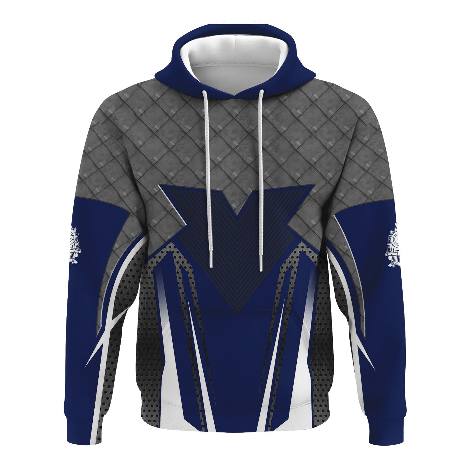 Railspirit Personalized Baltimore and Ohio Railroad Hoodie Rugged Steel Vibes B&O Train Zip Up Hoodie All Over Print