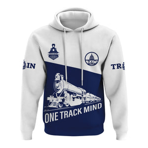 Railspirit Custom Name Baltimore and Ohio Railroad Hoodie One Track Mind B&O Printed Zip Hoodie