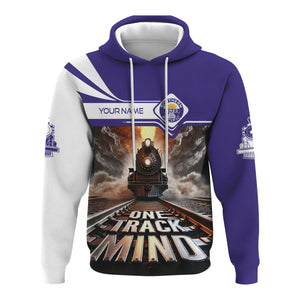 Railspirit Personalized Southern Pacific Railroad Hoodie One Track Mind Train Printed ZIp Up Hoodie