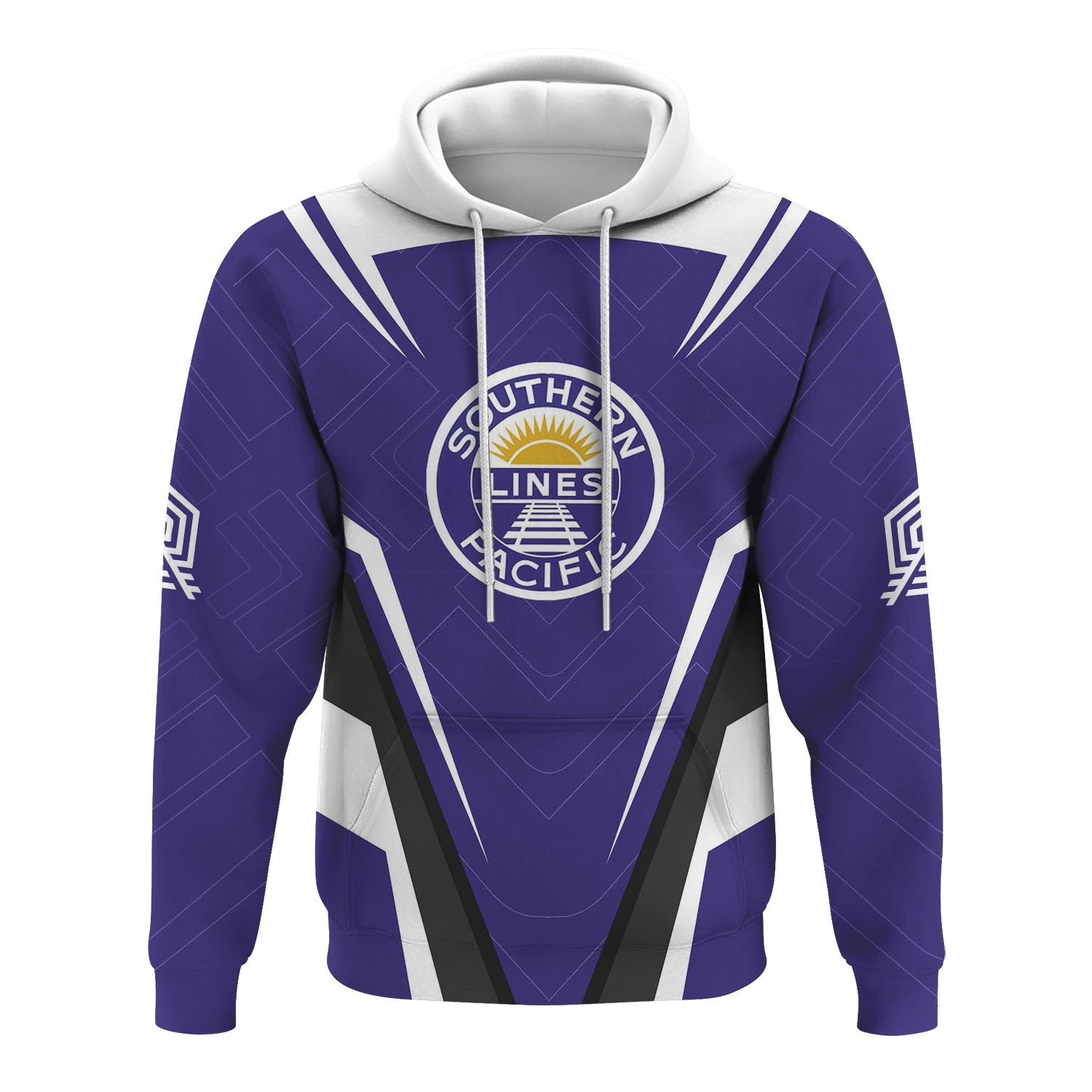 Railspirit Personalized Southern Pacific Railroad Hoodie Railway Inspired Apparel Train Zip Up Hoodie For Train Lovers