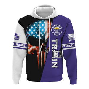 Railspirit Personalized Southern Pacific Railroad Hoodie Train Skull American Flag Zip Up Hoodie All Over Print