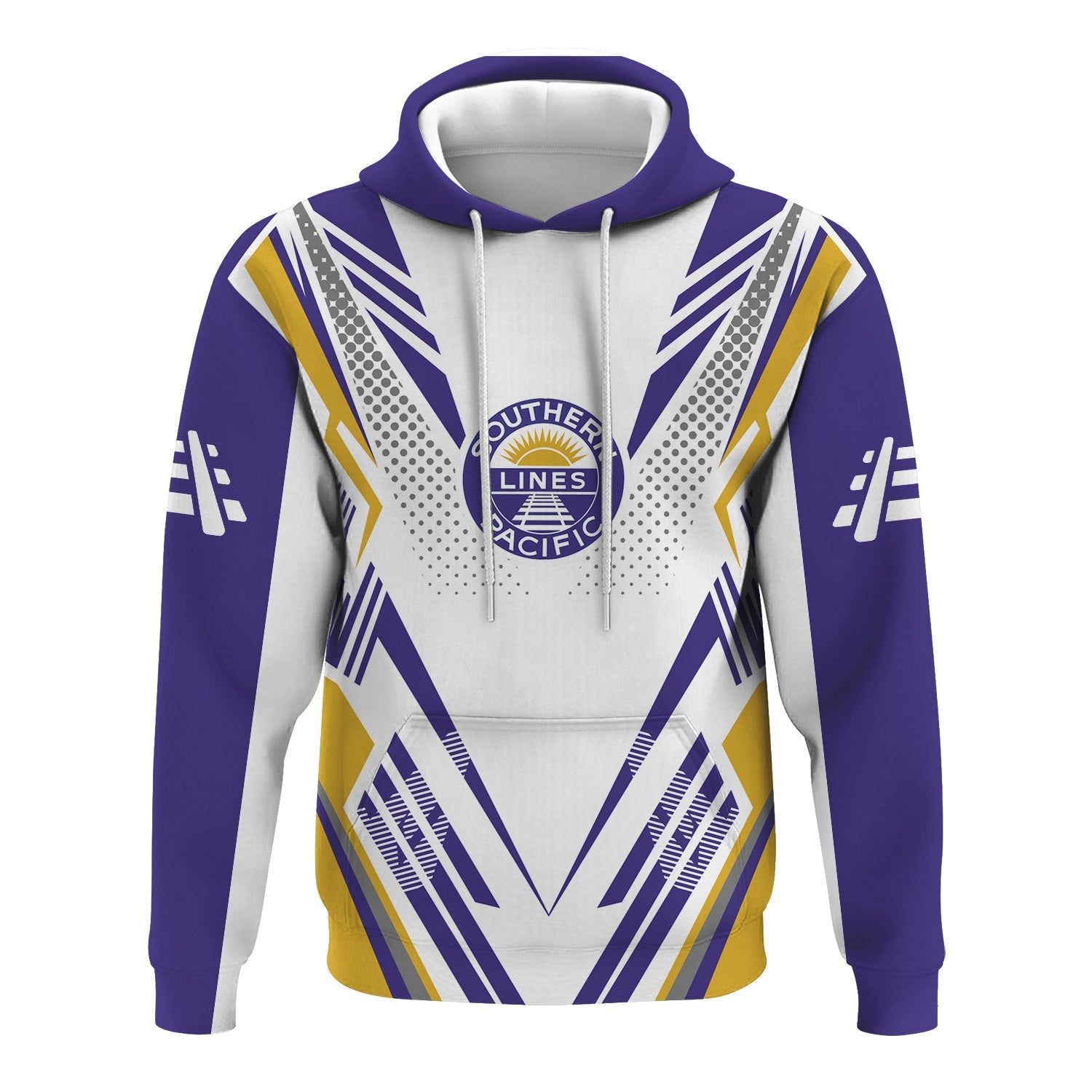 Railspirit Personalized Southern Pacific Railroad Hoodie Railroad Tribute Design Train Zip Up Hoodie for Train Lovers