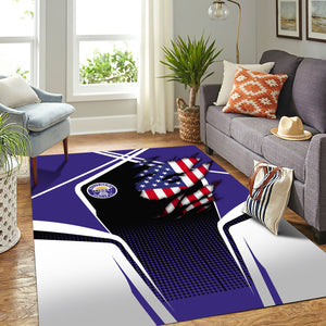 Railspirit Personalized Southern Pacific Railroad Area Rug American Eagle Vintage Train Rug