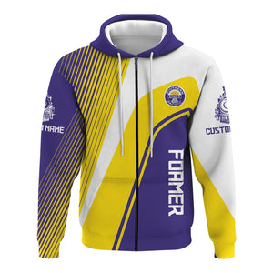 Railspirit Personalized Southern Pacific Railroad Hoodie Vibrant Striking Style Zip Up Hoodie For Rail Enthusiasts