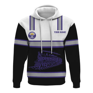 Railspirit Custom Name Southern Pacific Railroad Hoodie Eat Train Sleep Repeat Printed Train Zip Hoodie