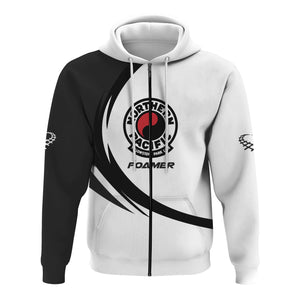 Railspirit Personalized Northern Pacific Railway Hoodie Unique Graphic Style Zip Up Hoodie For Train Enthusiasts