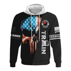 Railspirit Personalized Northern Pacific Railway Hoodie Train Skull American Flag Zip Up Hoodie All Over Print