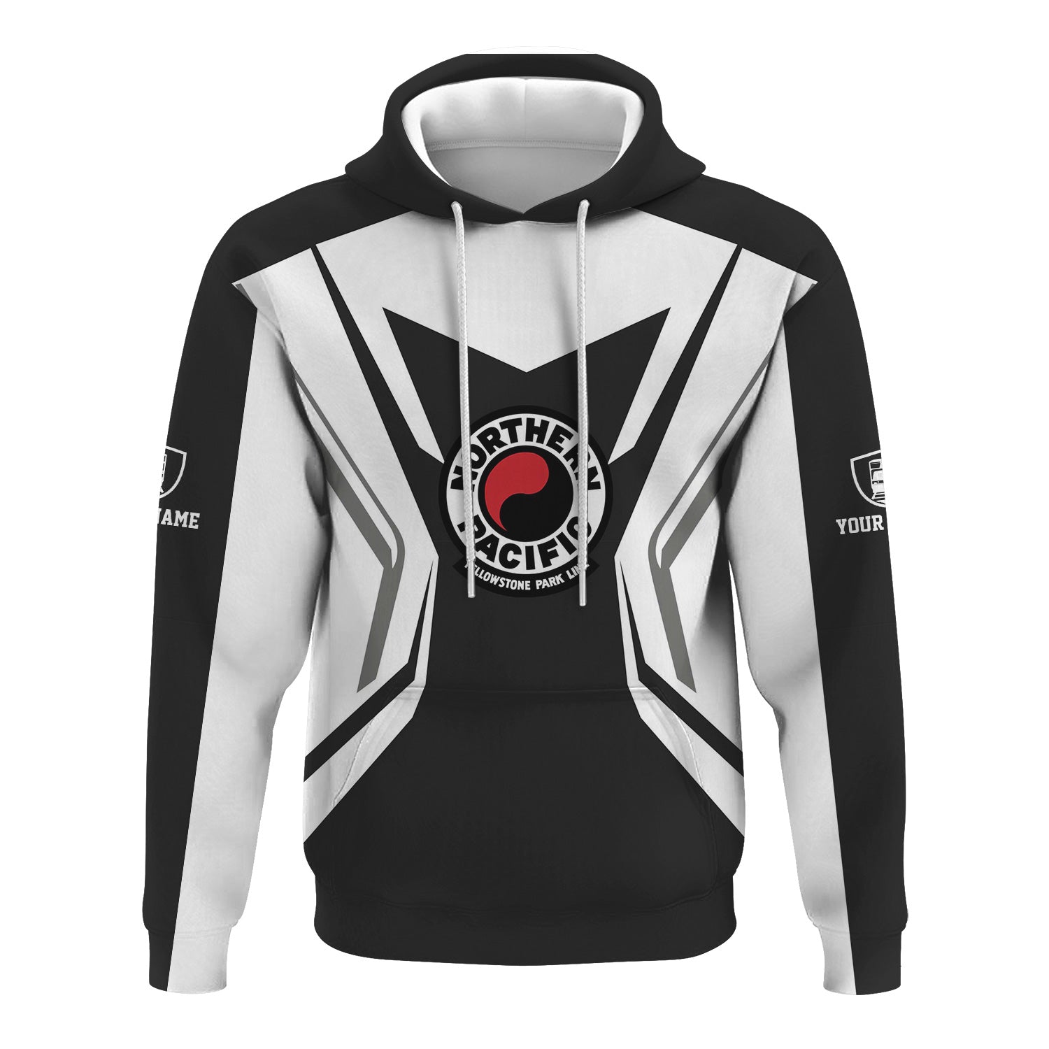 Railspirit Personalized Northern Pacific Railway Hoodie Unique Style with Custom Job Train Zip Up Hoodie