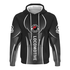 Railspirit Personalized Northern Pacific Railway Hoodie Striking Line Style Train Zip Up Hoodie For Locomotive Lovers