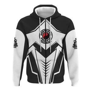 Railspirit Personalized Northern Pacific Railway Hoodie Railway Trainspotter Style Zip Up Hoodie Gift Idea For Foamers