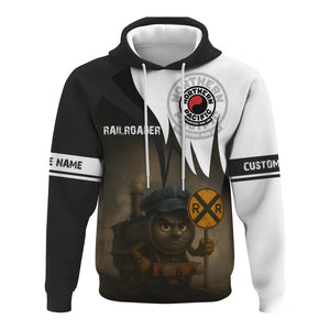 Railspirit Personalized Northern Pacific Railway Hoodie Angry Train Hoodie Gift Idea For Train Lover