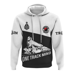 Railspirit Custom Name Northern Pacific Railway Hoodie One Track Mind Printed Zip Hoodie