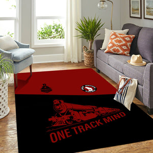 Railspirit Personalized Great Northern Railway Area Rug One Track Mind GNR Train Rug Gift Idea For Train Lover