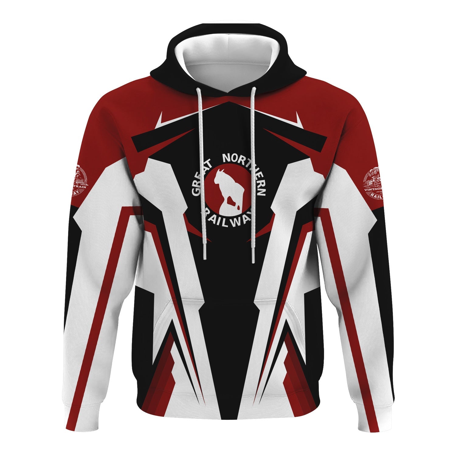 Railspirit Personalized Great Northern Railway Hoodie Strong Line Style GNR Train Hoodie Gift Idea For Train Lover