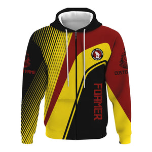 Railspirit Personalized Great Northern Railway Hoodie Vibrant Striking Style GNR Zip Up Hoodie For Rail Enthusiasts