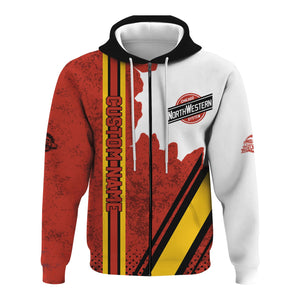 Railspirit Personalized Chicago and North Western Railway Hoodie All Over Printed Unisex Zip Up Hoodie