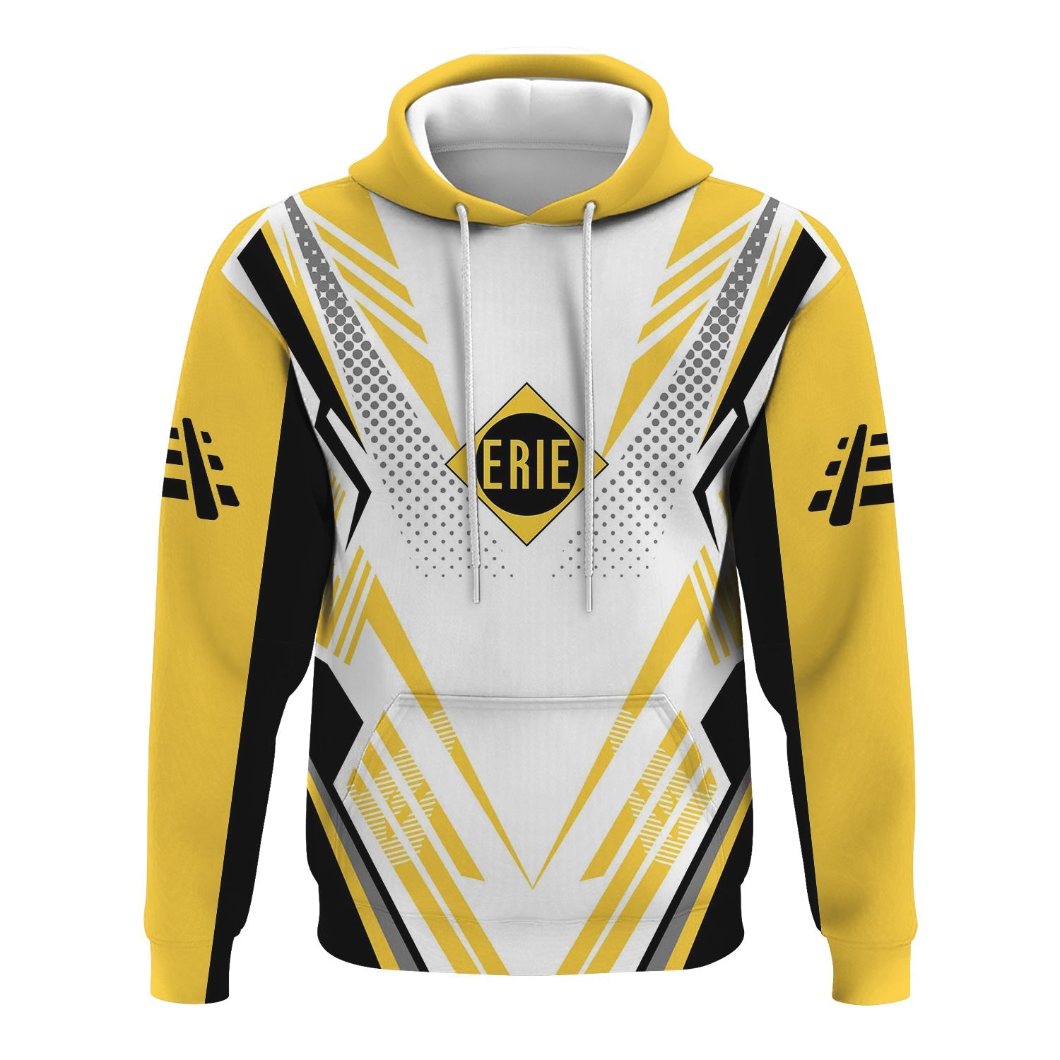 Railspirit Personalized Erie Railroad Hoodie Railroad Tribute Design Train Zip Up Hoodie for Train Lovers