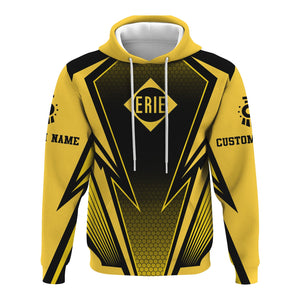 Railspirit Personalized Erie Railroad Hoodie Lightning Graphic Style Zip Up Hoodie Gift Idea For Train Lover