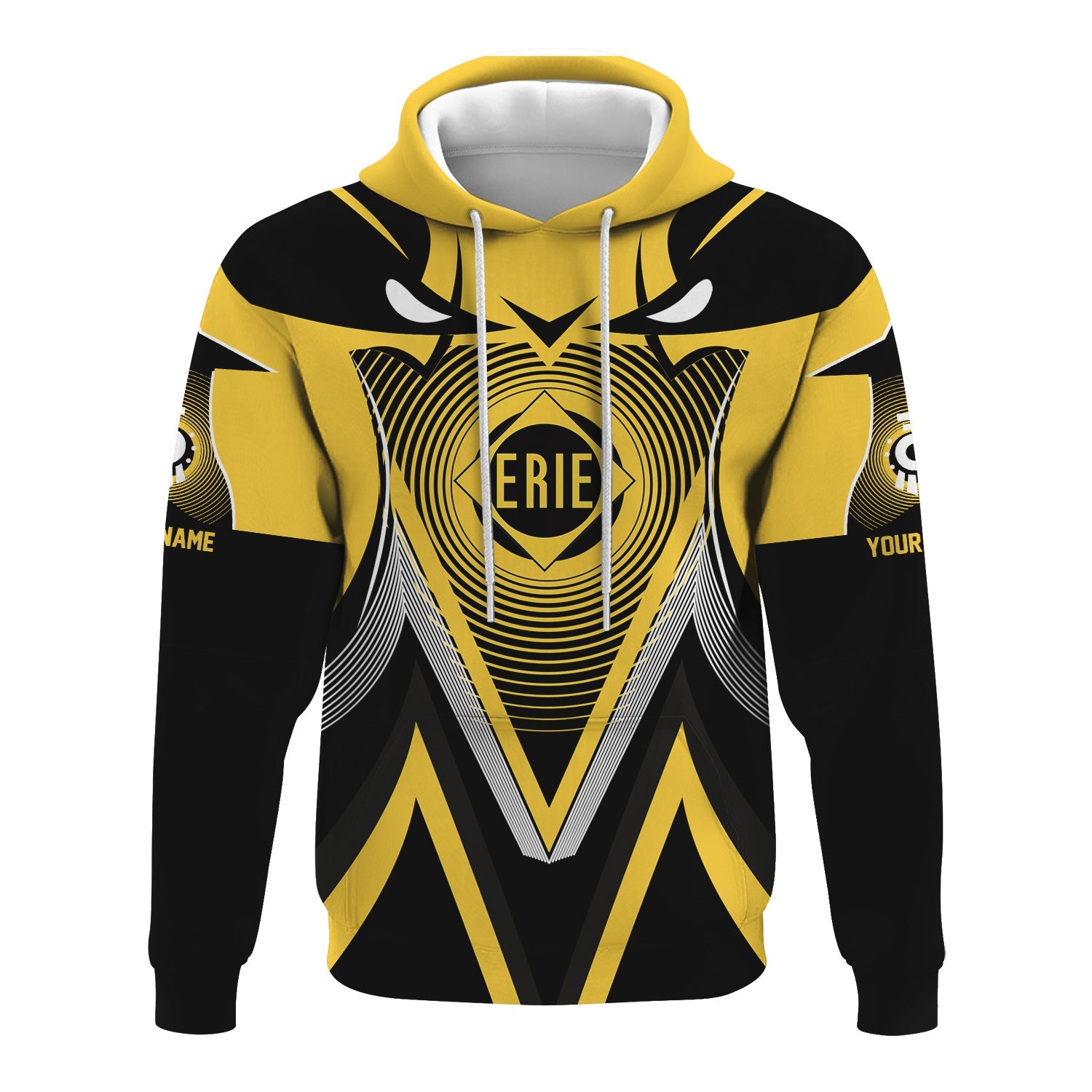 Railspirit Personalized Erie Railroad Hoodie Vibrant Graphic Pattern Zip Up Hoodie For Train Enthusiasts