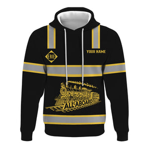 Railspirit Custom Name Erie Railroad Hoodie Eat Train Sleep Repeat Printed Train Zip Hoodie