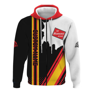 Railspirit Personalized Chicago, Milwaukee, St. Paul and Pacific Railroad Hoodie Milwaukee Road All Over Printed Unisex Zip Up Hoodie