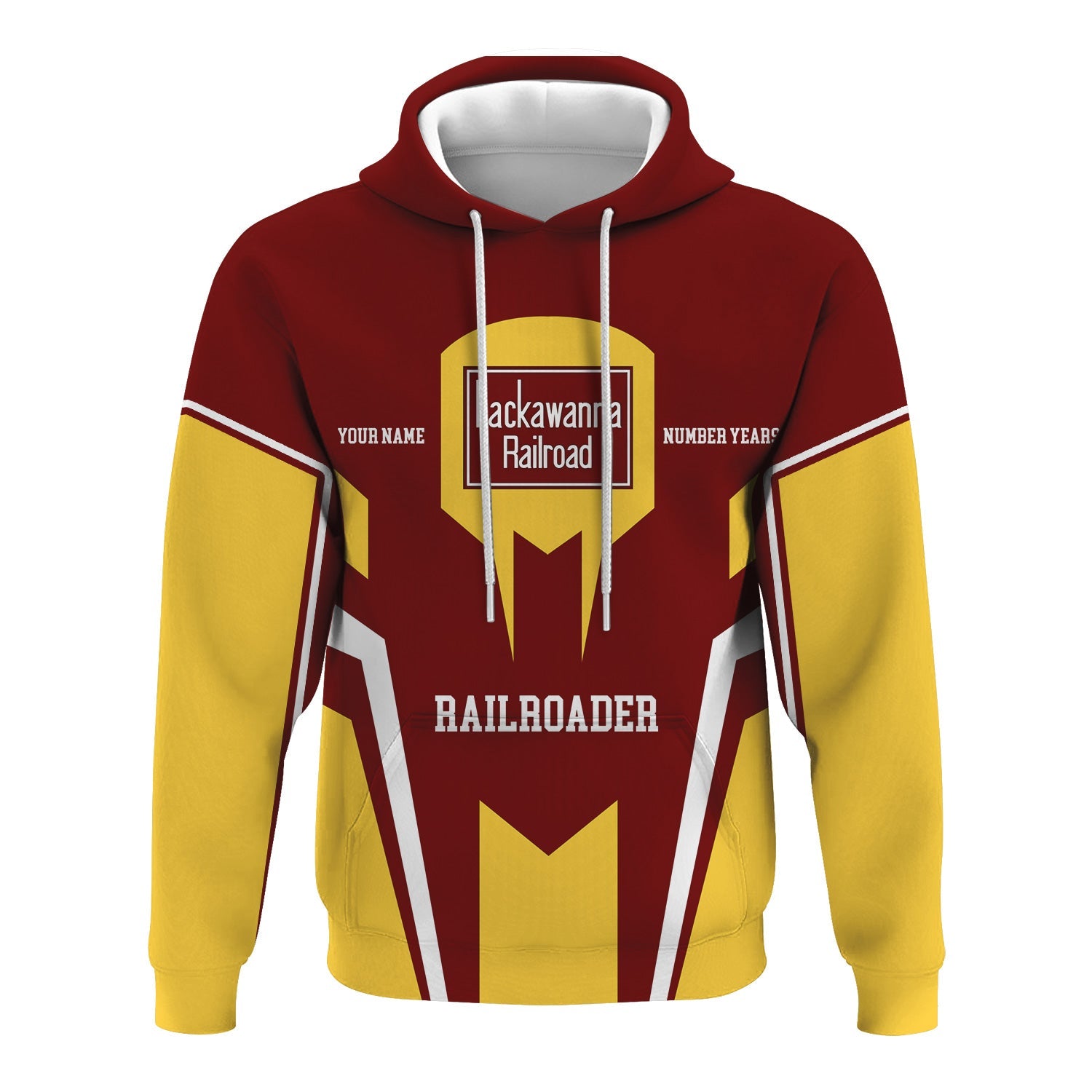 Railspirit Personalized Delaware, Lackawanna and Western Railroad Hoodie Custom Year Railroader DL&W Zip Up Hoodie Gift Idea For Train Lover