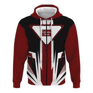 Railspirit Delaware, Lackawanna and Western Railroad Hoodie Bold Graphic Style DL&W All Over Printed Zip Up Hoodie