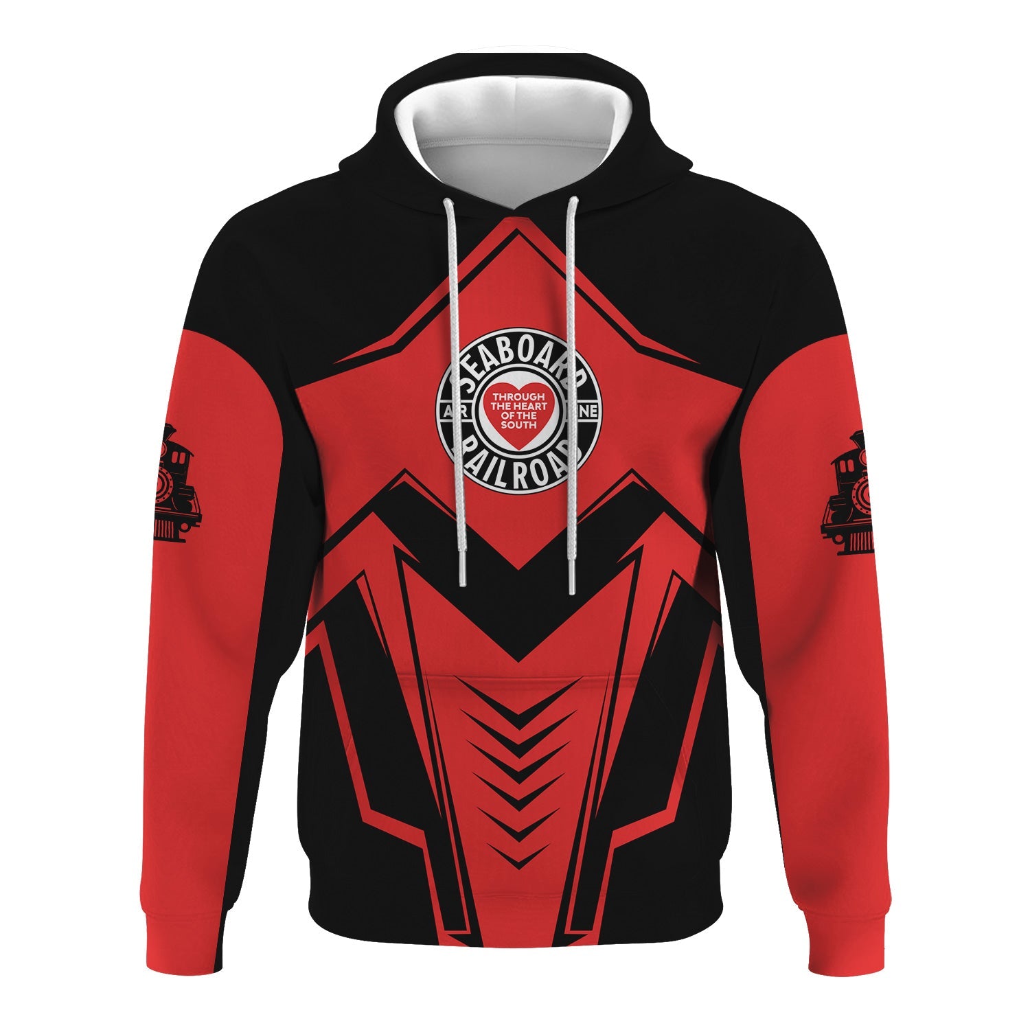 Railspirit Personalized Seaboard Air Line Railroad Hoodie Railway Trainspotter Style Zip Up Hoodie Gift Idea For Foamers