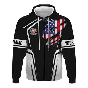 Railspirit Personalized Seaboard Air Line Railroad Hoodie American Eagle Vintage Train Zip Up Hoodie