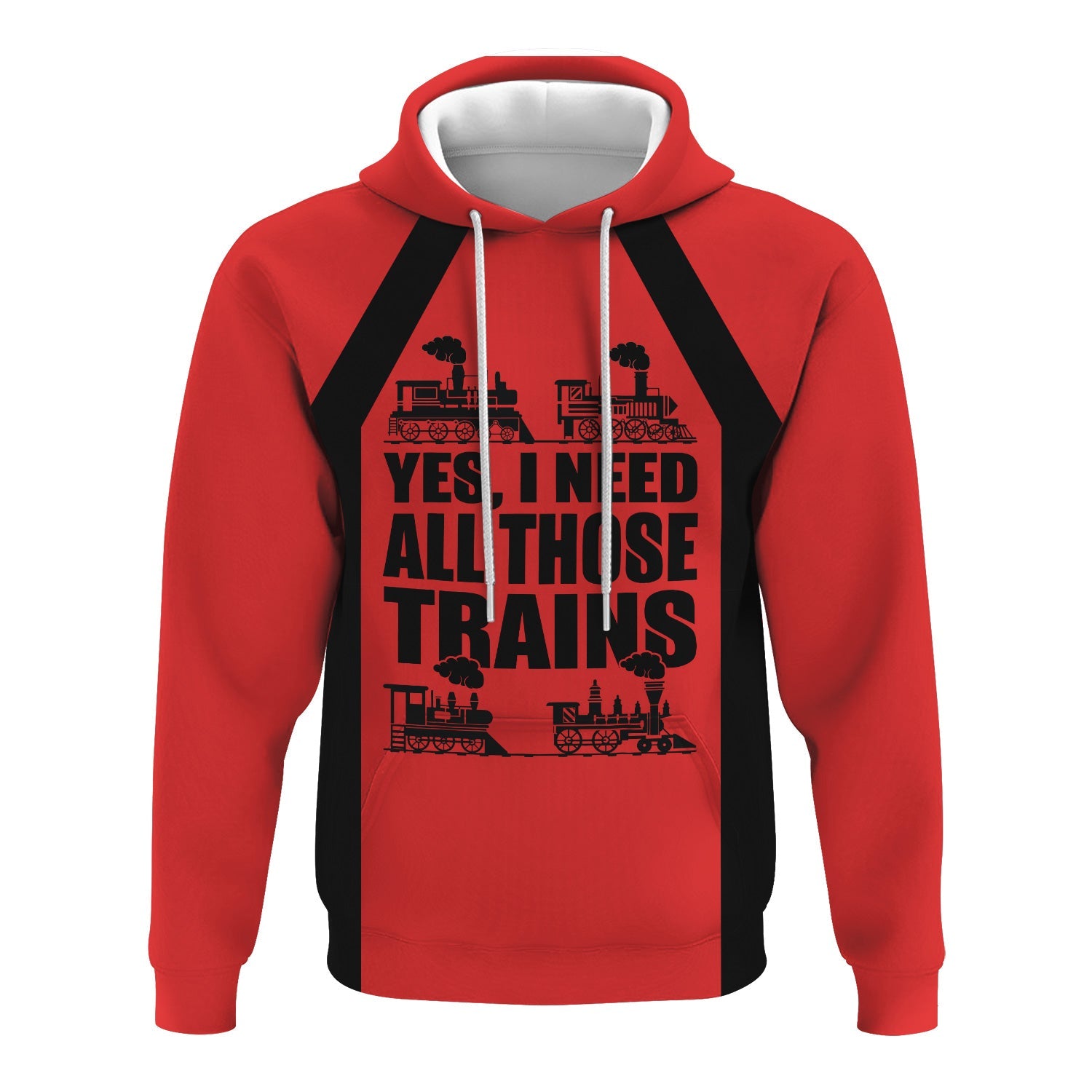 Railspirit Custom Name Seaboard Air Line Railroad Hoodie Yes I Need All Those Train Printed Zip Hoodie