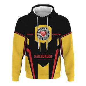 Railspirit Personalized Seaboard Air Line Railroad Hoodie Custom Year Railroader Zip Up Hoodie Gift Idea For Train Lover