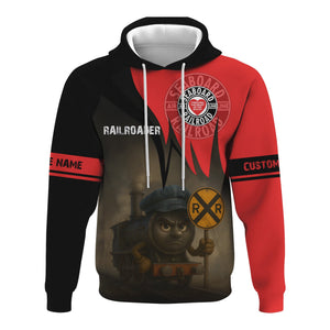 Railspirit Personalized Seaboard Air Line Railroad Hoodie Angry Train Hoodie Gift Idea For Train Lover