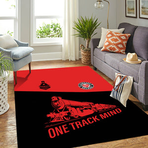 Railspirit Personalized Seaboard Air Line Railroad Area Rug One Track Mind Train Rug Gift Idea For Train Lover