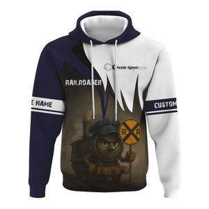 Railspirit Personalized Chessie System Railroad Hoodie Angry Train Hoodie Gift Idea For Train Lover