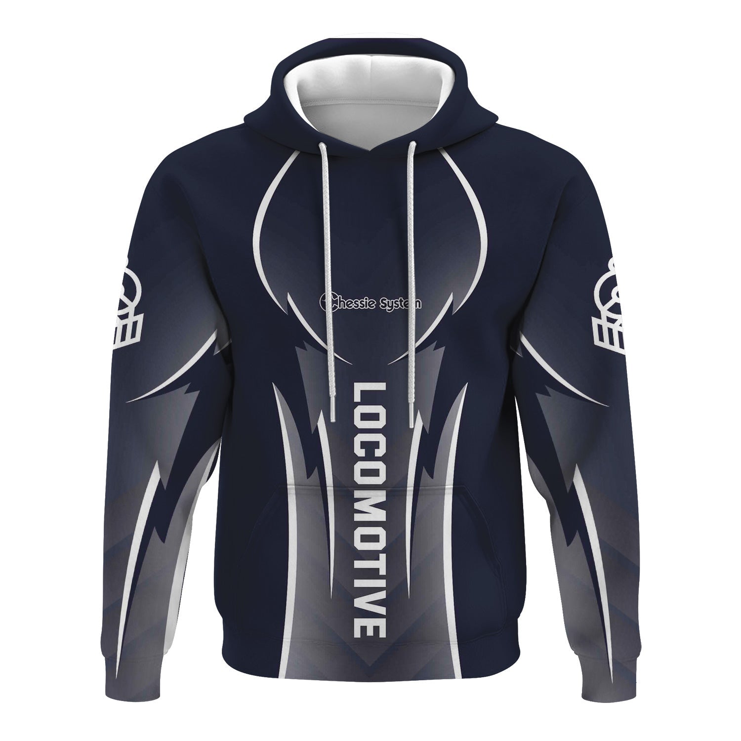 Railspirit Personalized Chessie System Railroad Hoodie Striking Line Style Train Zip Up Hoodie For Locomotive Lovers