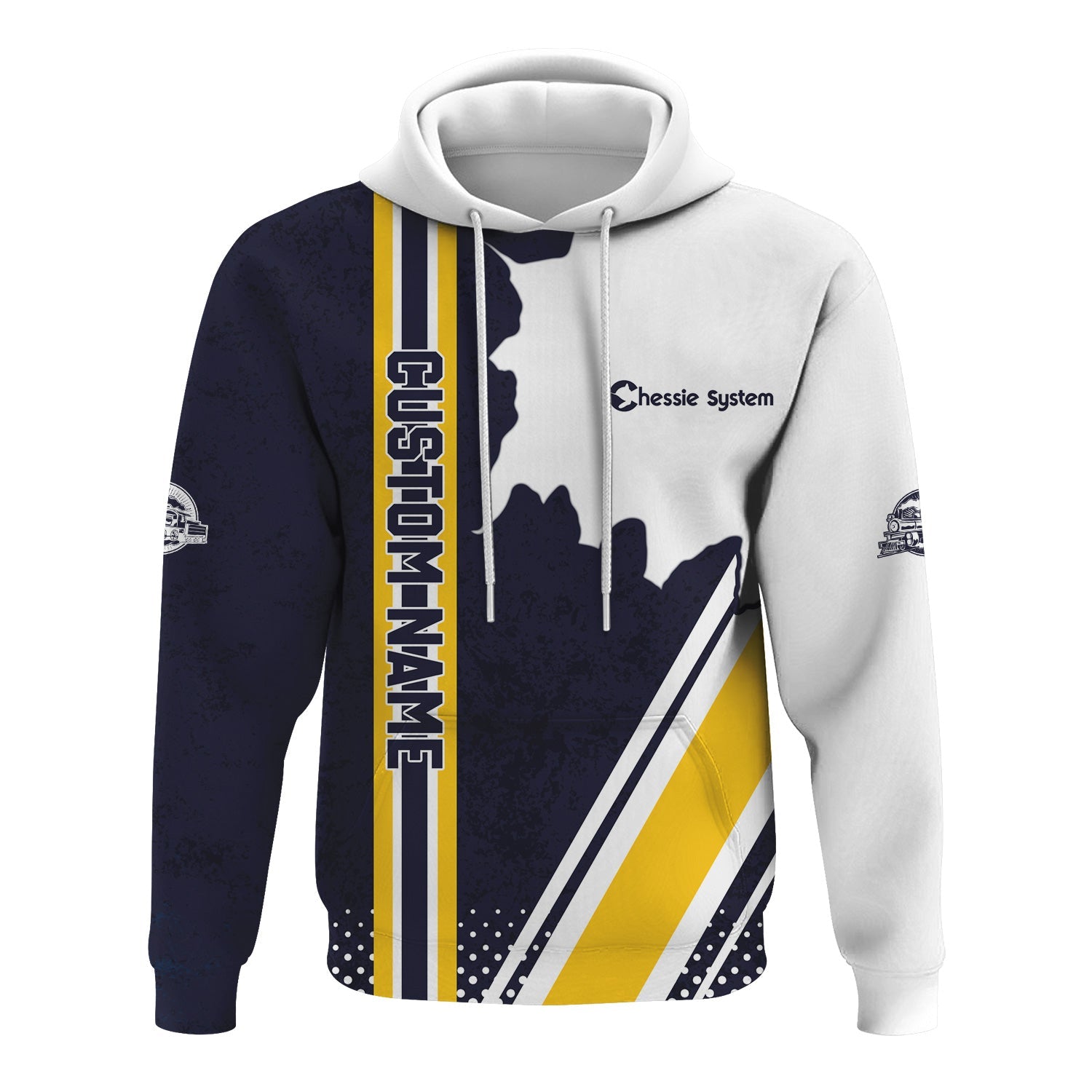 Railspirit Personalized Chessie System Railroad Hoodie All Over Printed Unisex Zip Up Hoodie