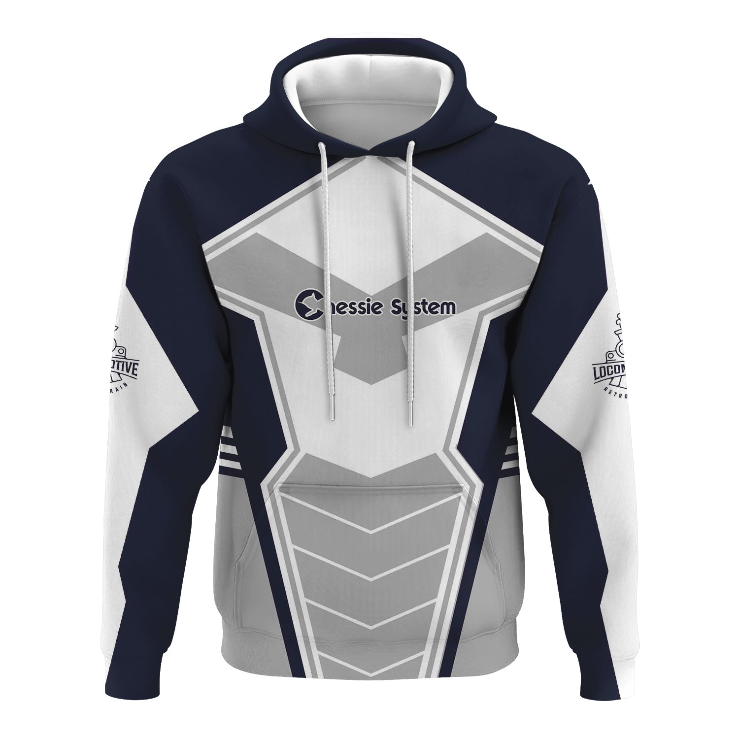 Railspirit Personalized Chessie System Railroad Hoodie Engine-Inspired Style Train Zip Up Hoodie for Railroad Fanatic