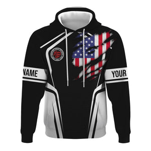 Railspirit Personalized Atlantic Coast Line Railroad Hoodie American Eagle Vintage Train Zip Up Hoodie