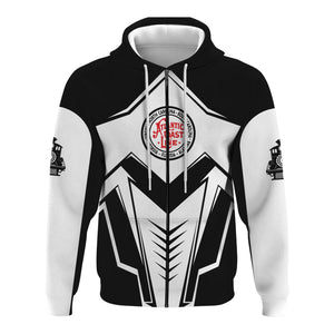 Railspirit Personalized Atlantic Coast Line Railroad Hoodie Railway Trainspotter Style Zip Up Hoodie Gift Idea For Foamers