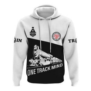 Railspirit Custom Name Atlantic Coast Line Railroad Hoodie One Track Mind Printed Zip Hoodie