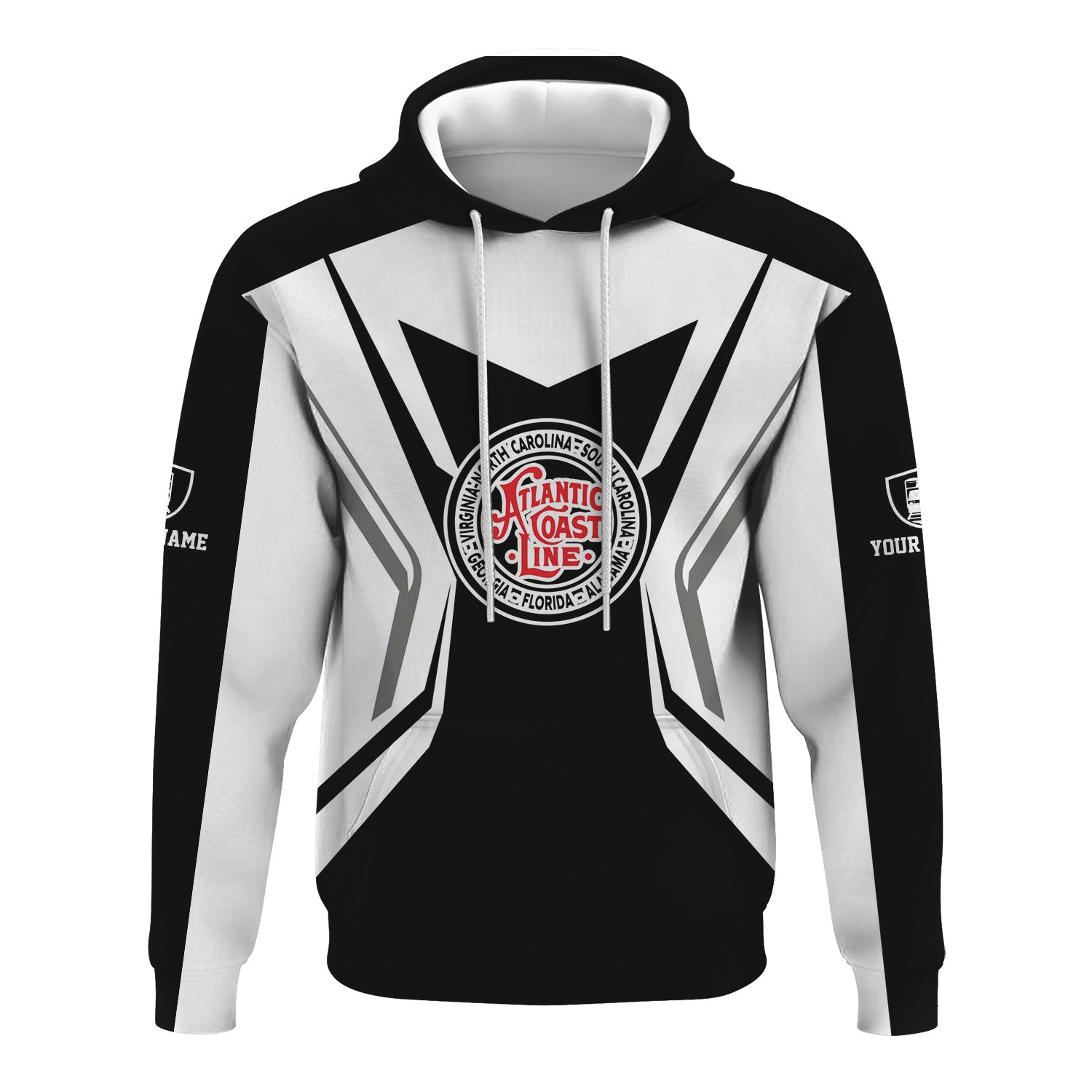 Railspirit Personalized Atlantic Coast Line Railroad Hoodie Unique Style with Custom Job Train Zip Up Hoodie