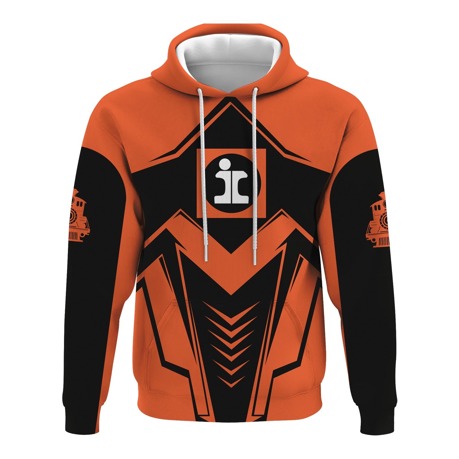 Railspirit Personalized Illinois Central Railroad Hoodie Railway Trainspotter Style Zip Up Hoodie Gift Idea For Foamers