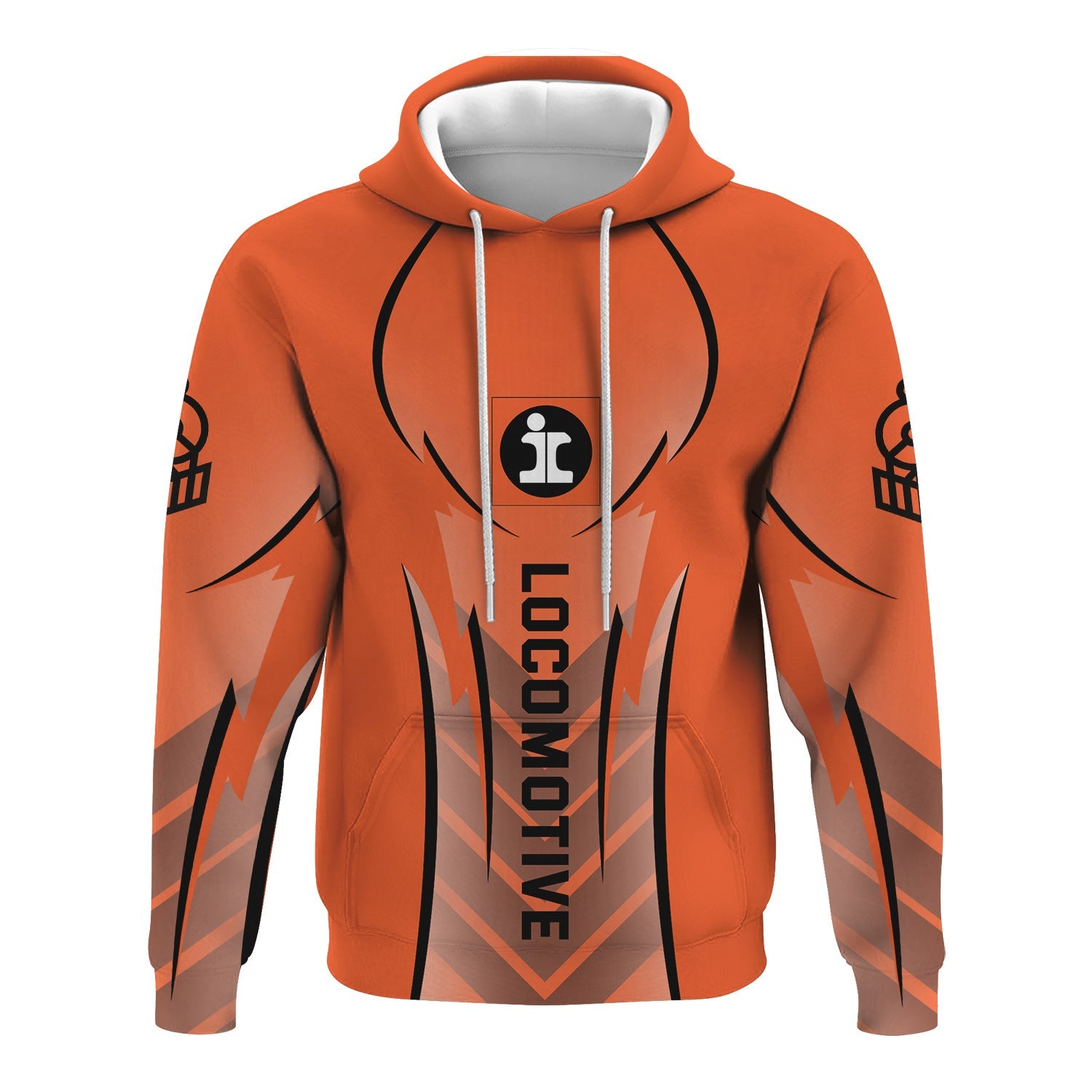 Railspirit Personalized Illinois Central Railroad Hoodie Striking Line Style Train Zip Up Hoodie For Locomotive Lovers