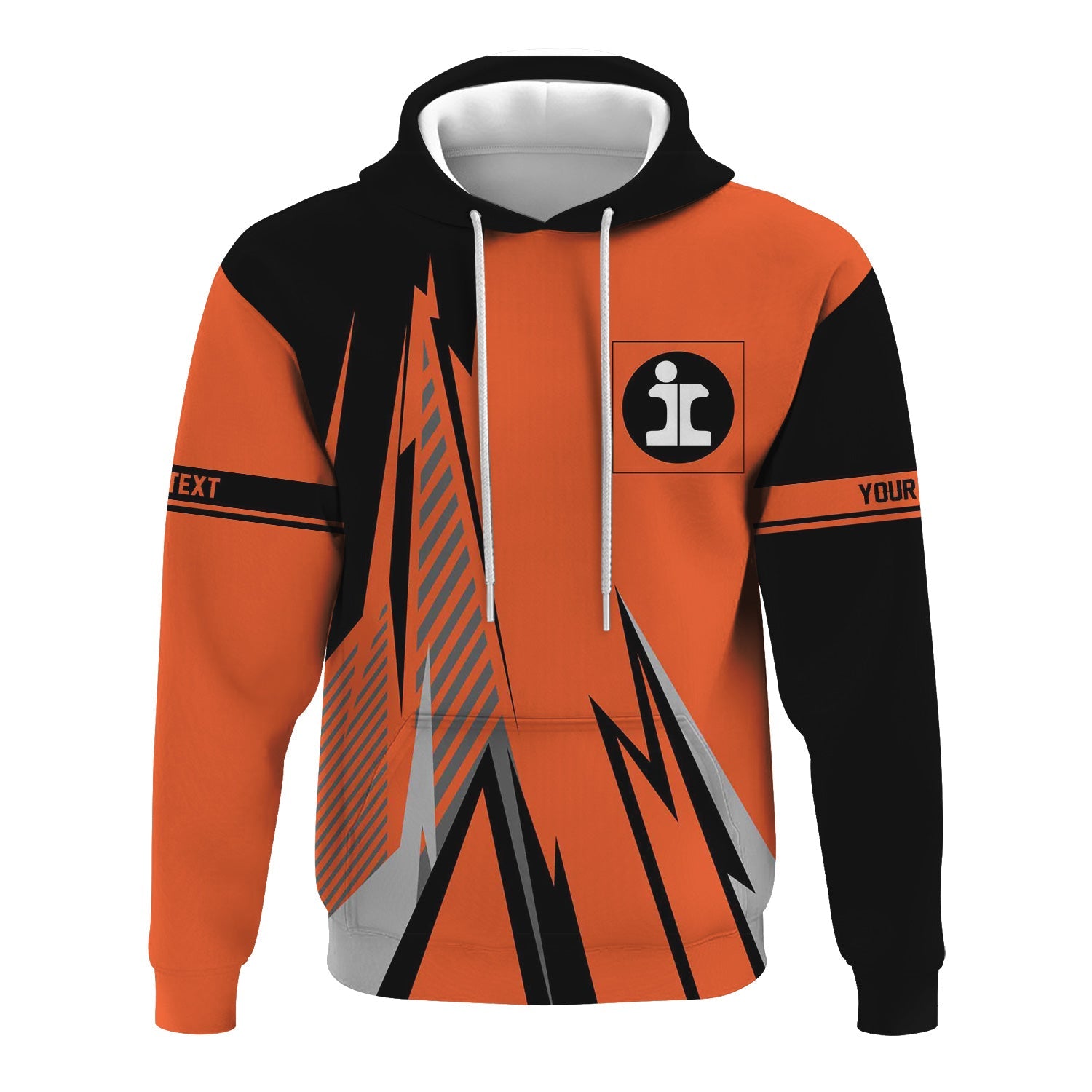 Railspirit Personalized Illinois Central Railroad Hoodie Lightning-Inspired Railway Style Zip Up Hoodie For Train Lovers