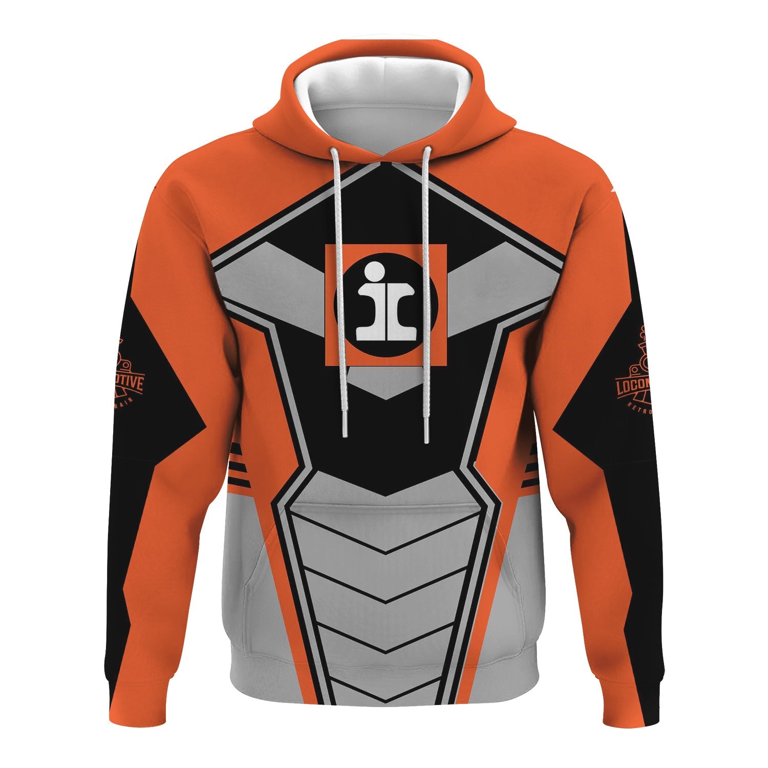 Railspirit Personalized Illinois Central Railroad Hoodie Engine-Inspired Style Train Zip Up Hoodie for Railroad Fanatic