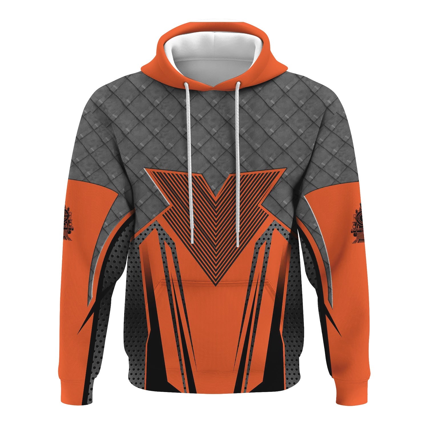 Railspirit Personalized Illinois Central Railroad Hoodie Rugged Steel Vibes Train Zip Up Hoodie All Over Print