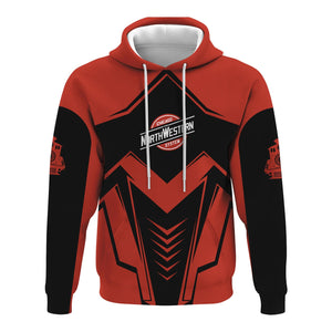 Railspirit Personalized Chicago and North Western Railway Hoodie Railway Trainspotter Style Zip Up Hoodie Gift Idea For Foamers