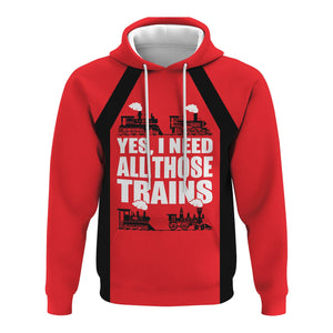 Railspirit Custom Name Chicago, Milwaukee, St. Paul and Pacific Railroad Hoodie Yes I Need All Those Train Milwaukee Road Printed Zip Hoodie